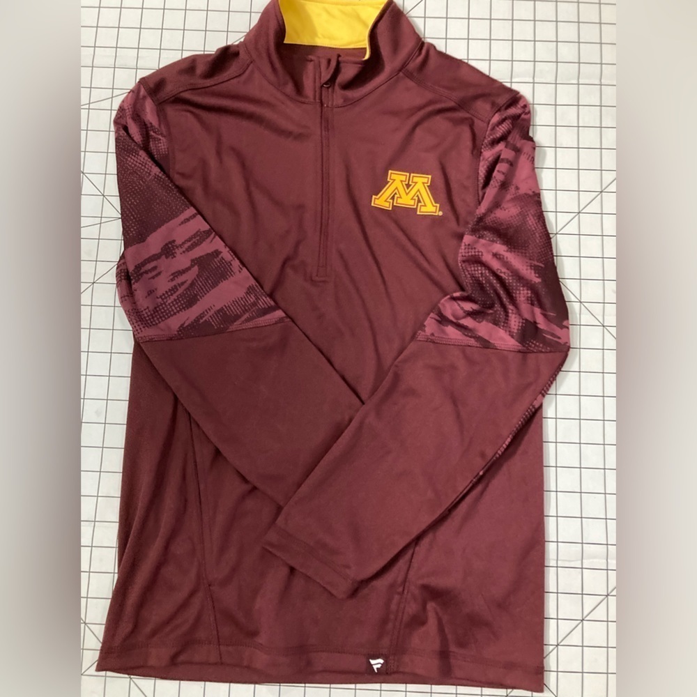 NWT Fanatics Minnesota Golden Gophers‎ Small Maroon 1/4 Zip
